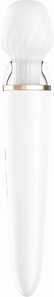Satisfyer Double Wand-er Woman Masażer z wymiennymi nasadkami, biały Satisfyer Double Wand-er Woman Masażer z wymiennymi nasadkami, biały