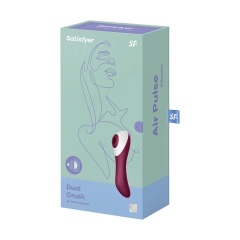 Satisfyer Dual Crush - Wibrator pulsacyjny 2w1, silikon, wodoodporny Satisfyer Dual Crush - Wibrator pulsacyjny 2w1, silikon, wodoodporny