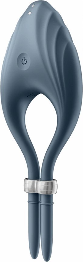 Satisfyer Duelist - Regulowany pierścień silikonowy z wibracją, czarny Satisfyer Duelist - Regulowany pierścień silikonowy z wibracją, czarny