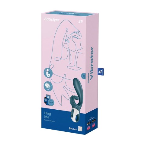 Satisfyer Hug Me - Wibrator podwojny Bluetooth silikonowy IPX7 Satisfyer Hug Me - Wibrator podwojny Bluetooth silikonowy IPX7
