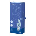 Satisfyer Love Me - model podwojny z elastycznym uchwytem, silikonowy