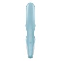 Satisfyer Love Me - model podwojny z elastycznym uchwytem, silikonowy