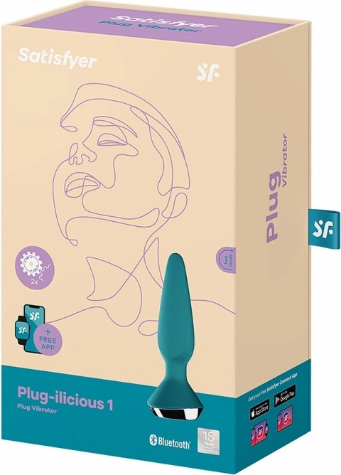 Satisfyer Plug-ilicious 1 - Wibrujący korek, silikon, kolor teal Satisfyer Plug-ilicious 1 - Wibrujący korek, silikon, kolor teal