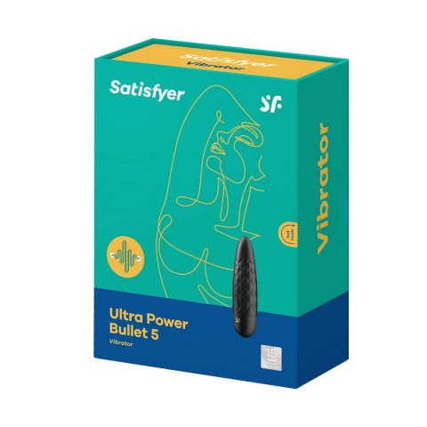 Satisfyer Power Bullet 5 czarny - kompaktowy model z teksturą Satisfyer Power Bullet 5 czarny - kompaktowy model z teksturą