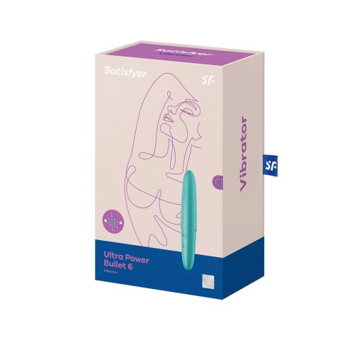 Satisfyer Power Bullet 6 - kompaktowa maszyna intymna, turkusowa Satisfyer Power Bullet 6 - kompaktowa maszyna intymna, turkusowa