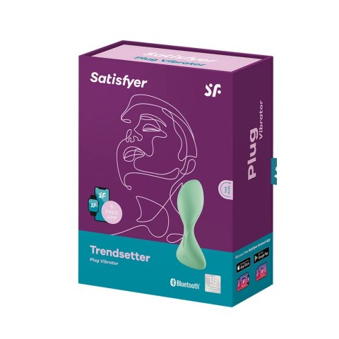 Satisfyer Trendsetter Plug wibrujący z aplikacją, czarny silikon Satisfyer Trendsetter Plug wibrujący z aplikacją, czarny silikon
