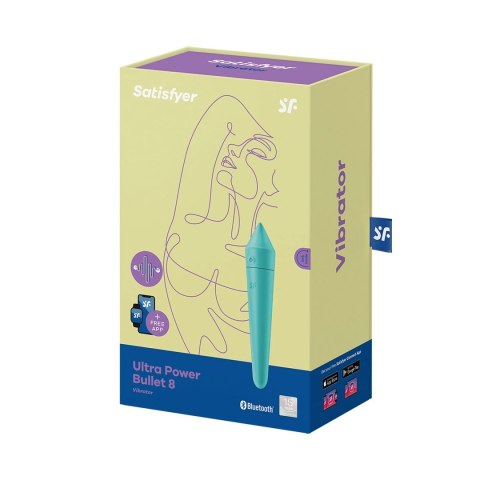 Satisfyer Ultra Power Bullet 8 - kompaktowy model wibrujący, turkusowy Satisfyer Ultra Power Bullet 8 - kompaktowy model wibrujący, turkusowy