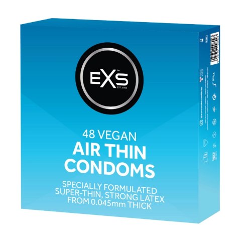 EXS Air Thin 48 szt. ultracienkie prezerwatywy lateksowe anatomiczne EXS Air Thin 48 szt. ultracienkie prezerwatywy lateksowe anatomiczne