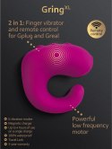 Gvibe Gring XL - silikonowy pierścień z silnikiem wibracyjnym, czarny