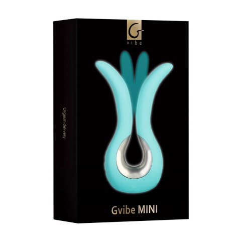 Gvibe Mini Tiffany - Kompaktowy masażer intymny, zakrzywiony, turkusowy Gvibe Mini Tiffany - Kompaktowy masażer intymny, zakrzywiony, turkusowy
