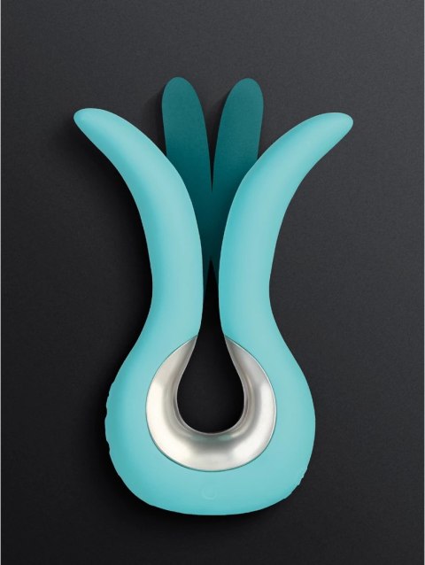 Gvibe Mini Tiffany - Kompaktowy masażer intymny, zakrzywiony, turkusowy Gvibe Mini Tiffany - Kompaktowy masażer intymny, zakrzywiony, turkusowy