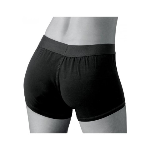 XR Brands Boxer Harness L/XL - zintegrowany pierścień, czarne XR Brands Boxer Harness L/XL - zintegrowany pierścień, czarne