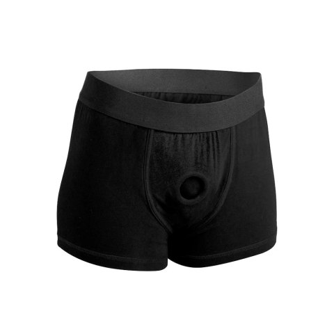 XR Brands Boxer Harness L/XL - zintegrowany pierścień, czarne XR Brands Boxer Harness L/XL - zintegrowany pierścień, czarne