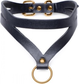 XR Brands Bondage Baddie - regulowana obroża z pierścieniem O-ring