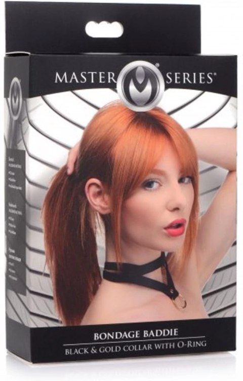 XR Brands Bondage Baddie - regulowana obroża z pierścieniem O-ring XR Brands Bondage Baddie - regulowana obroża z pierścieniem O-ring
