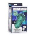 XR Brands Booty Sparks szklany korek świecący w ciemności duży zielony