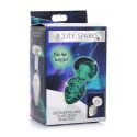 XR Brands Booty Sparks szklany korek świecący zielony S