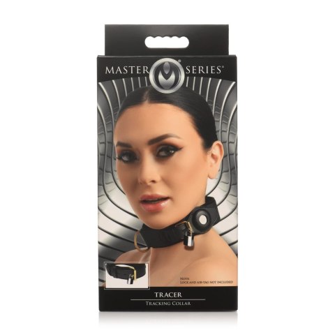 XR Brands Collar With Tracking System skorzana regulowana czarna XR Brands Collar With Tracking System skorzana regulowana czarna