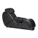 XR Brands Deluxe Sofa z poduszkami wspierającymi, składana PU czarna