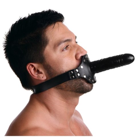 XR Brands Knebel czarny z elementem anatomicznym PVC, regulowany XR Brands Knebel czarny z elementem anatomicznym PVC, regulowany