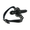 XR Brands Knebel czarny z elementem anatomicznym PVC, regulowany