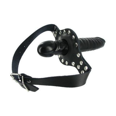 XR Brands Knebel czarny z elementem anatomicznym PVC, regulowany XR Brands Knebel czarny z elementem anatomicznym PVC, regulowany