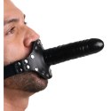 XR Brands Knebel czarny z elementem anatomicznym PVC, regulowany