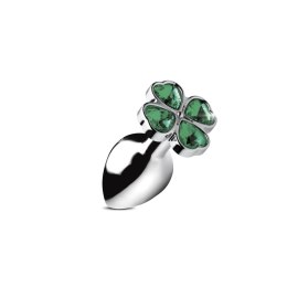 XR Brands Korek analny Clover Large metalowy 4-listna koniczyna