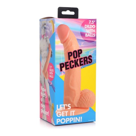 XR Brands POP 19 cm model anatomiczny z przyssawką i jądrami XR Brands POP 19 cm model anatomiczny z przyssawką i jądrami