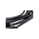 XR Brands Pleciony Chłostacz Czarny Skora PU 86 cm