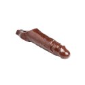 XR Brands Really Ample przedłużka anatomiczna TPR brązowa 21,5 cm