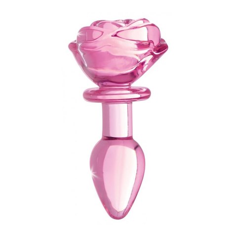 XR Brands Rose Plug szklany korek dekoracyjny borokrzemianowy mały XR Brands Rose Plug szklany korek dekoracyjny borokrzemianowy mały