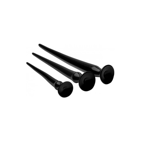 XR Brands Slim Tapered - Zestaw elastycznych stożkowych wtyczek, 3 szt. XR Brands Slim Tapered - Zestaw elastycznych stożkowych wtyczek, 3 szt.