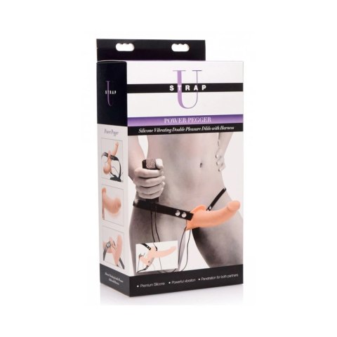 XR Brands Strap-On Podwojny Model Wibrujący Silikonowy z Uprzężą XR Brands Strap-On Podwojny Model Wibrujący Silikonowy z Uprzężą