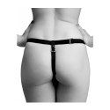 XR Brands Strap-On Podwojny Model Wibrujący Silikonowy z Uprzężą
