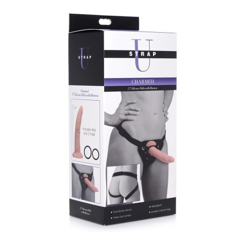 XR Brands Strap-On - silikonowy model z uprzężą, 19 cm, podwojna gęstość XR Brands Strap-On - silikonowy model z uprzężą, 19 cm, podwojna gęstość