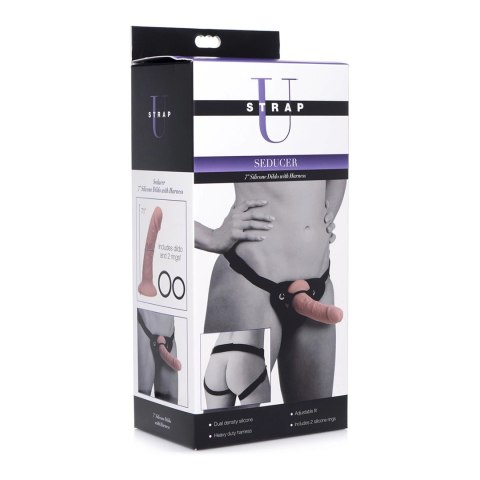 XR Brands Strap-On silikonowy zestaw z uprzężą 18 cm, podwojna gęstość XR Brands Strap-On silikonowy zestaw z uprzężą 18 cm, podwojna gęstość