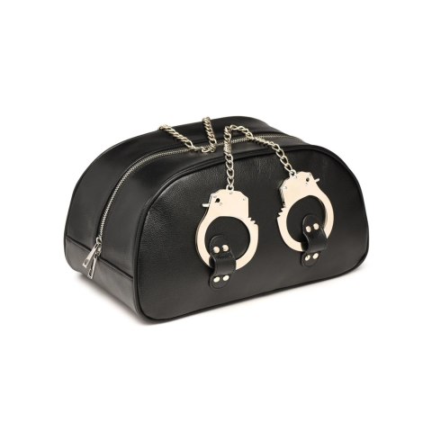 XR Brands Torba podrożna Bondage z mankietami i uchwytami, czarna XR Brands Torba podrożna Bondage z mankietami i uchwytami, czarna
