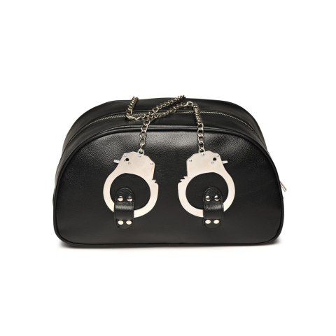 XR Brands Torba podrożna Bondage z mankietami i uchwytami, czarna XR Brands Torba podrożna Bondage z mankietami i uchwytami, czarna
