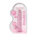 RealRock Crystal Clear 19 cm - anatomiczny model z przyssawką