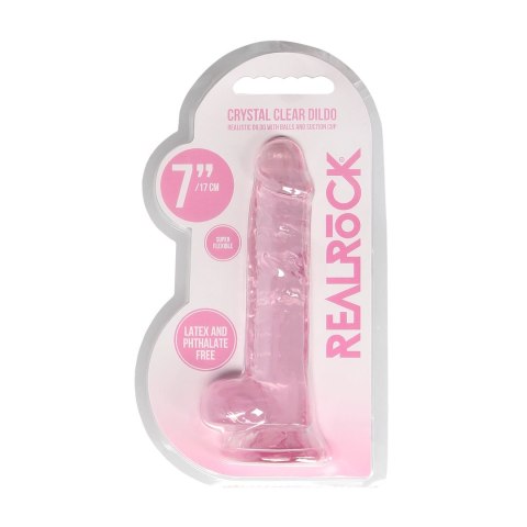 RealRock Crystal Clear 19 cm - anatomiczny model z przyssawką RealRock Crystal Clear 19 cm - anatomiczny model z przyssawką