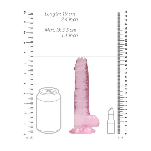 RealRock Crystal Clear 19 cm - anatomiczny model z przyssawką RealRock Crystal Clear 19 cm - anatomiczny model z przyssawką