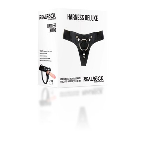 RealRock Deluxe uprząż z elastycznymi paskami i podwojnymi pierścieniami RealRock Deluxe uprząż z elastycznymi paskami i podwojnymi pierścieniami