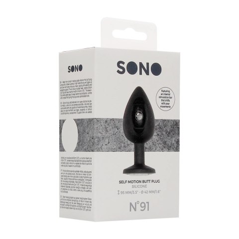 SONO No.91 Plug silikonowy z ruchomą kulką czarny 9,5 cm SONO No.91 Plug silikonowy z ruchomą kulką czarny 9,5 cm