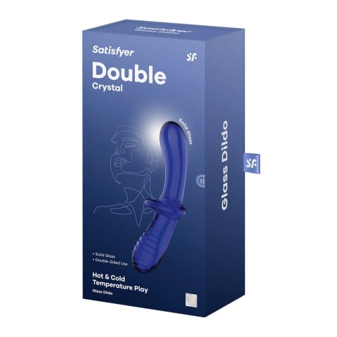 Satisfyer Crystal Glass podwojna anatomiczna forma, szkło, niebieski Satisfyer Crystal Glass podwojna anatomiczna forma, szkło, niebieski