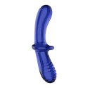Satisfyer Crystal Glass podwojna anatomiczna forma, szkło, niebieski