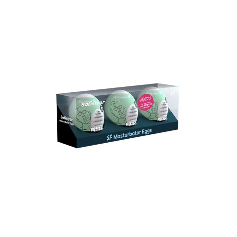 Satisfyer Egg Riffle - Zestaw 3 elastycznych kapsuł systemu intymnego Satisfyer Egg Riffle - Zestaw 3 elastycznych kapsuł systemu intymnego