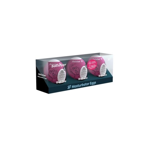 Satisfyer Egg Various - Zestaw 3 silikonowych jajek z rożną teksturą Satisfyer Egg Various - Zestaw 3 silikonowych jajek z rożną teksturą