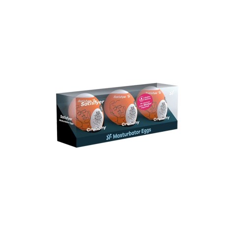 Satisfyer Eggs Crunchy zestaw 3 sztuk - silikonowa powierzchnia strukturalna Satisfyer Eggs Crunchy zestaw 3 sztuk - silikonowa powierzchnia strukturalna