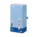 Satisfyer Hot Lover - Wibrator podwojny z funkcją podgrzewania, rożowy